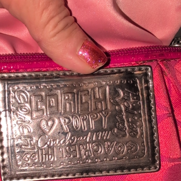 Coach Pink/Red Poppy Wristlet